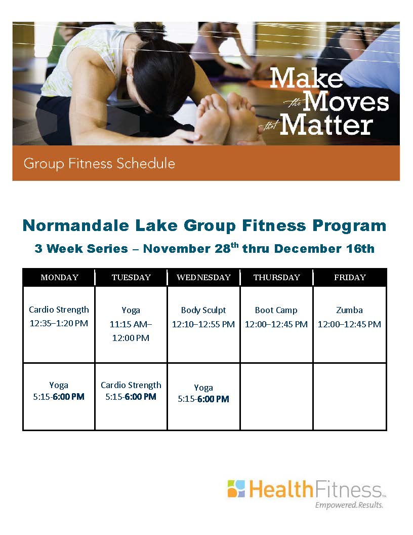 Fitness Class Schedule Normandale Lake Office Park